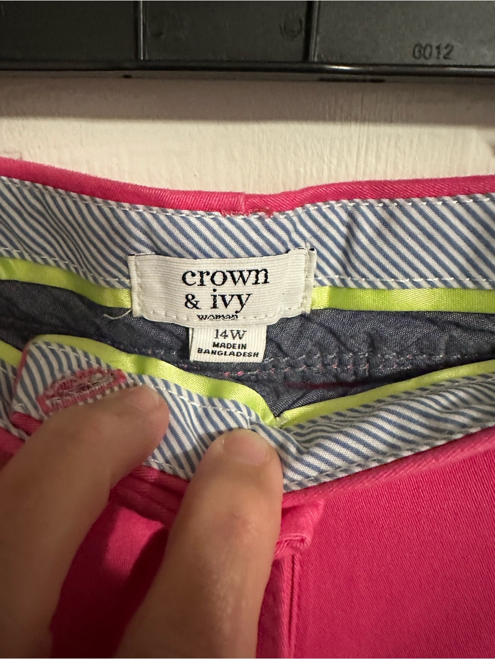 crown & ivy Bright Pink Chino Bermuda Shorts - Picture 2 of 5